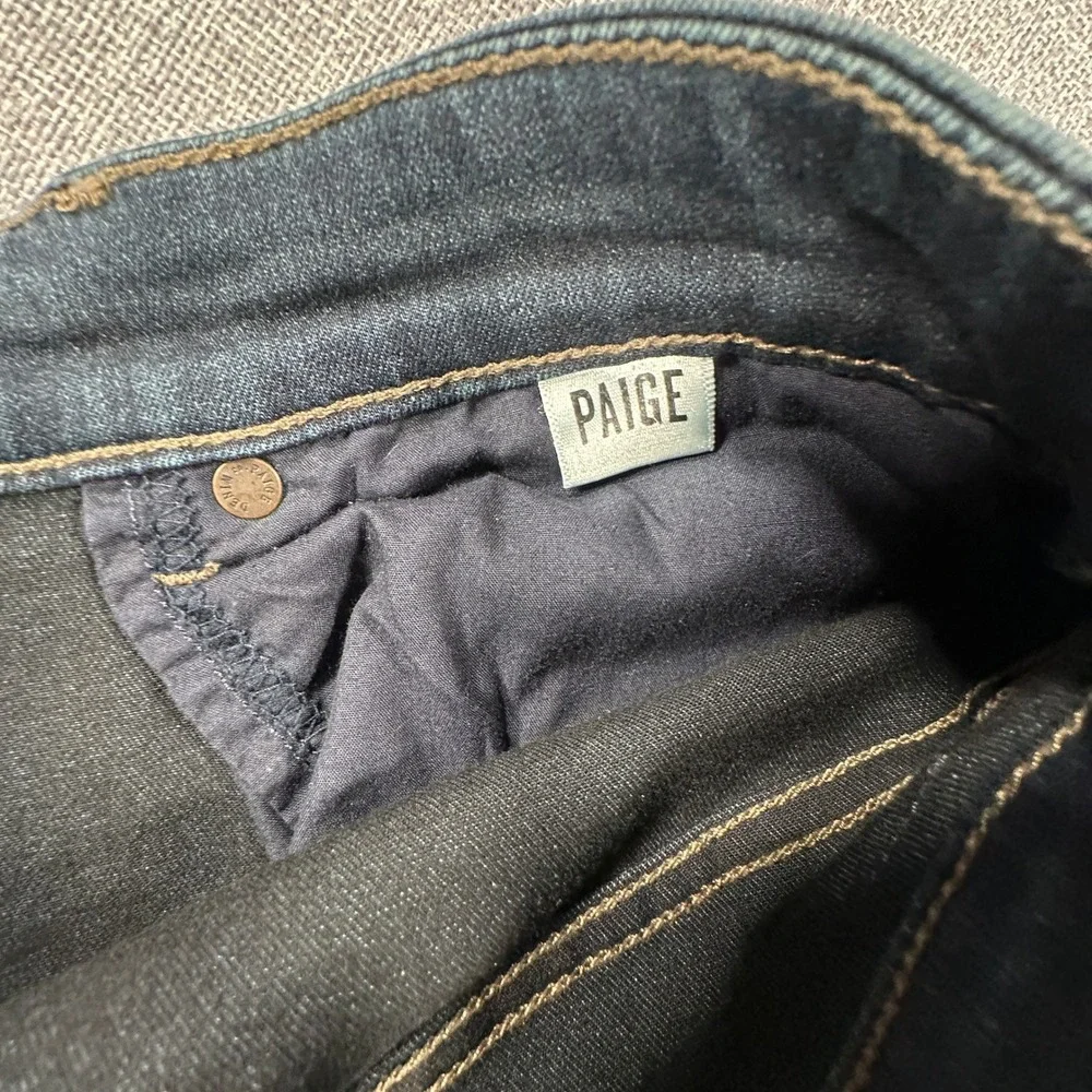 Paige Federal Slim Straight Jeans Mens 33x34 Cellar Indigo Stretch Made in USA